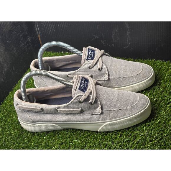 Sperry Womens Pier Boat Sparkle Canvas Slip On Sneakers Casual - Grey - Size 6.5 - Picture 4 of 9
